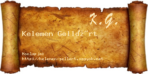 Kelemen Gellért névjegykártya