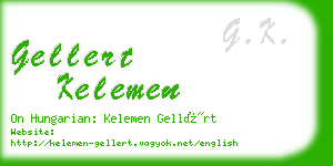 gellert kelemen business card